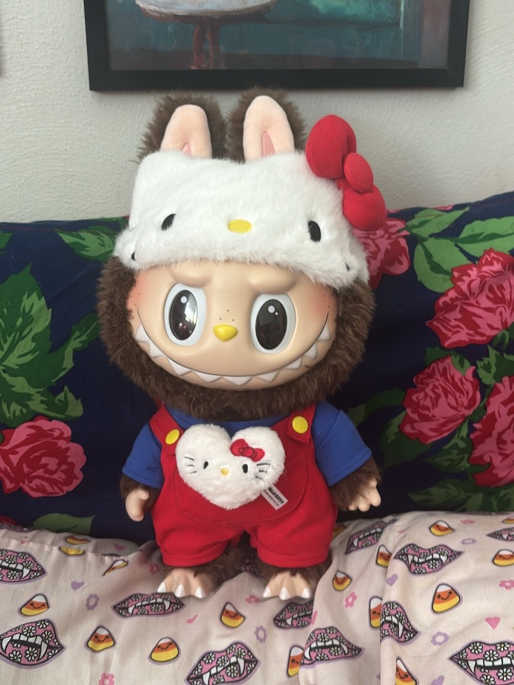 Hello Kitty x Labubu Monster Plush real